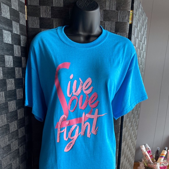 Live Love Fight Breast Cancer Short Sleeve Tee - Picture 1 of 5